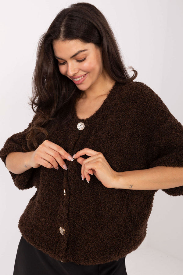 Cardigan femme Italy Moda — brun