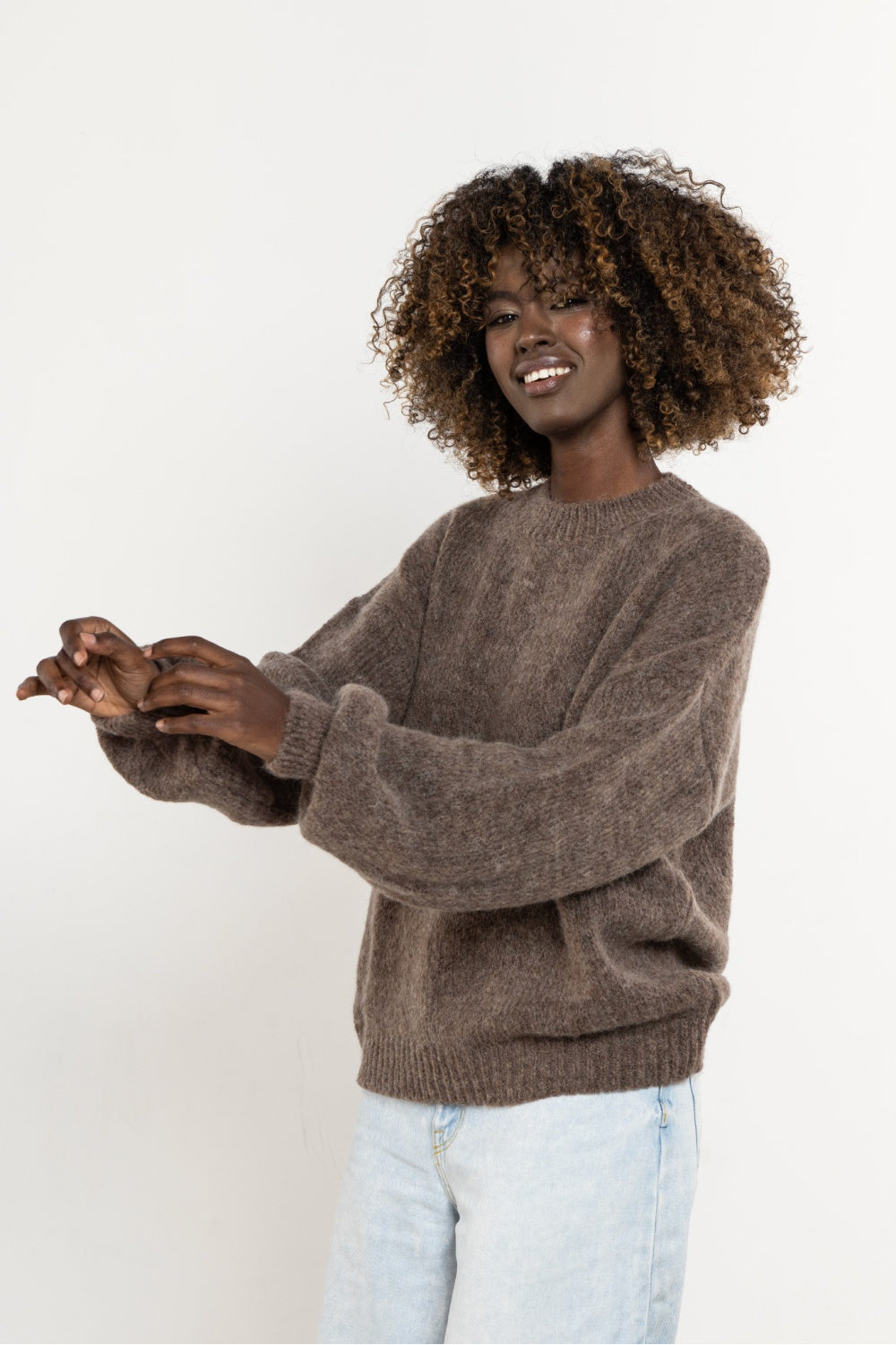 Pull femme awama Chandail Chandail — brun
