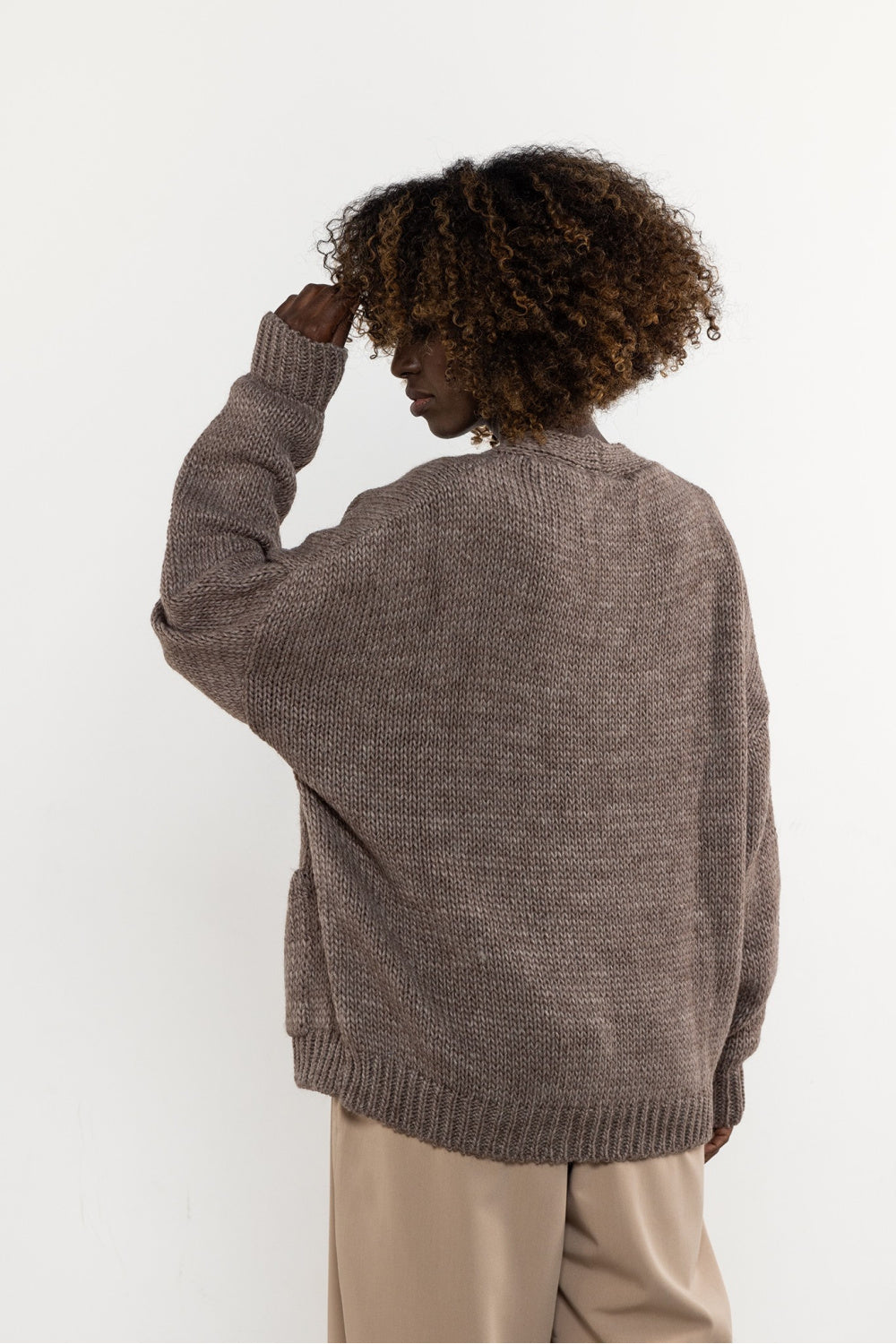 Cardigan femme awama — brun