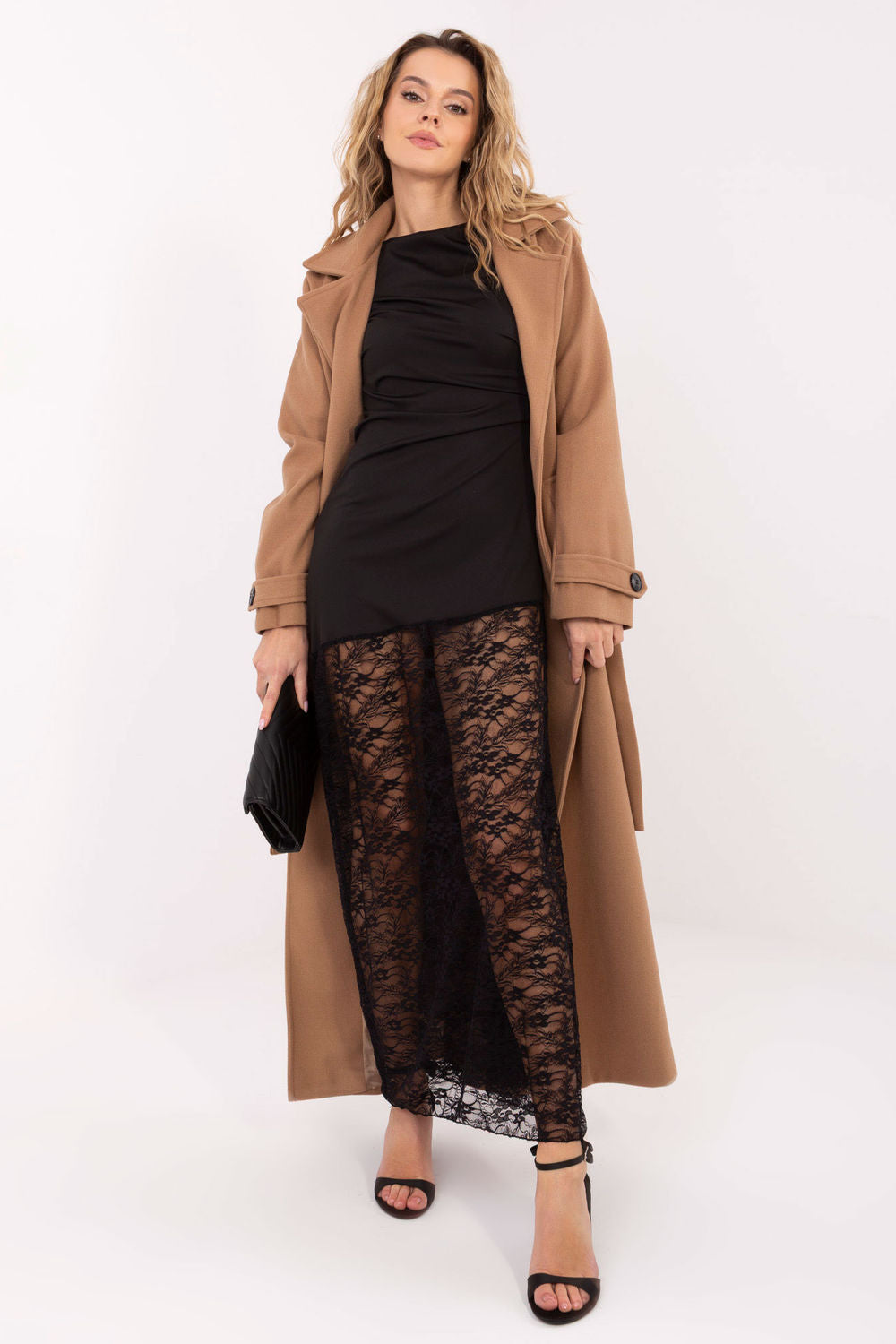 Robe femme Italy Moda Longue Longue — noir