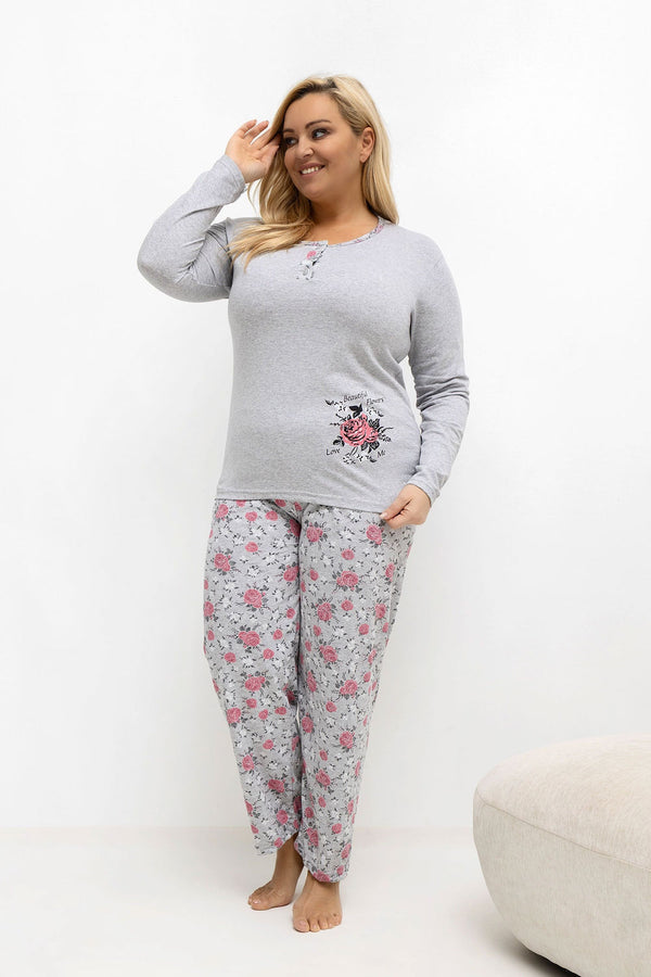 Pyjama femme Forever Pink Taille Plus Taille · 221194 — gris