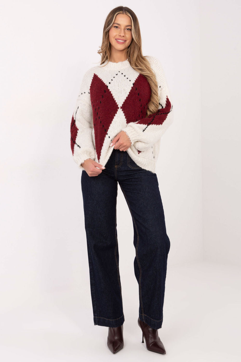 Pull femme Italy Moda Chandail Chandail — beige