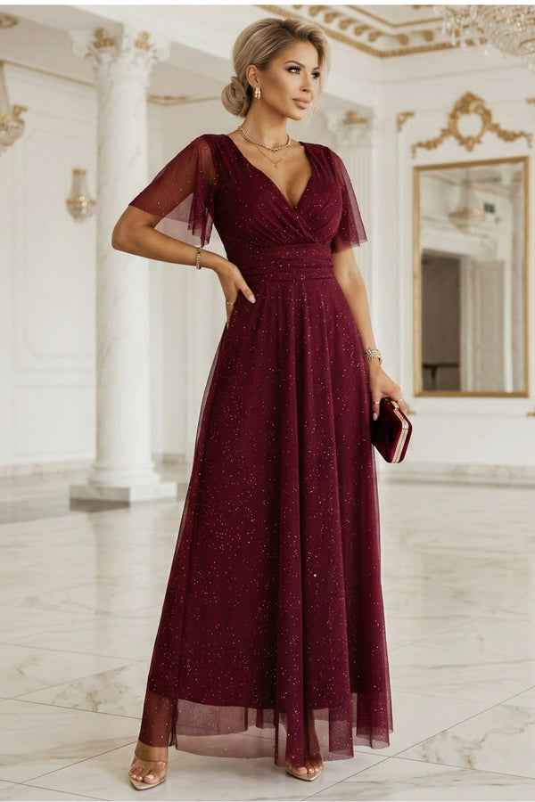 Robe femme Numoco Longue Longue — rouge