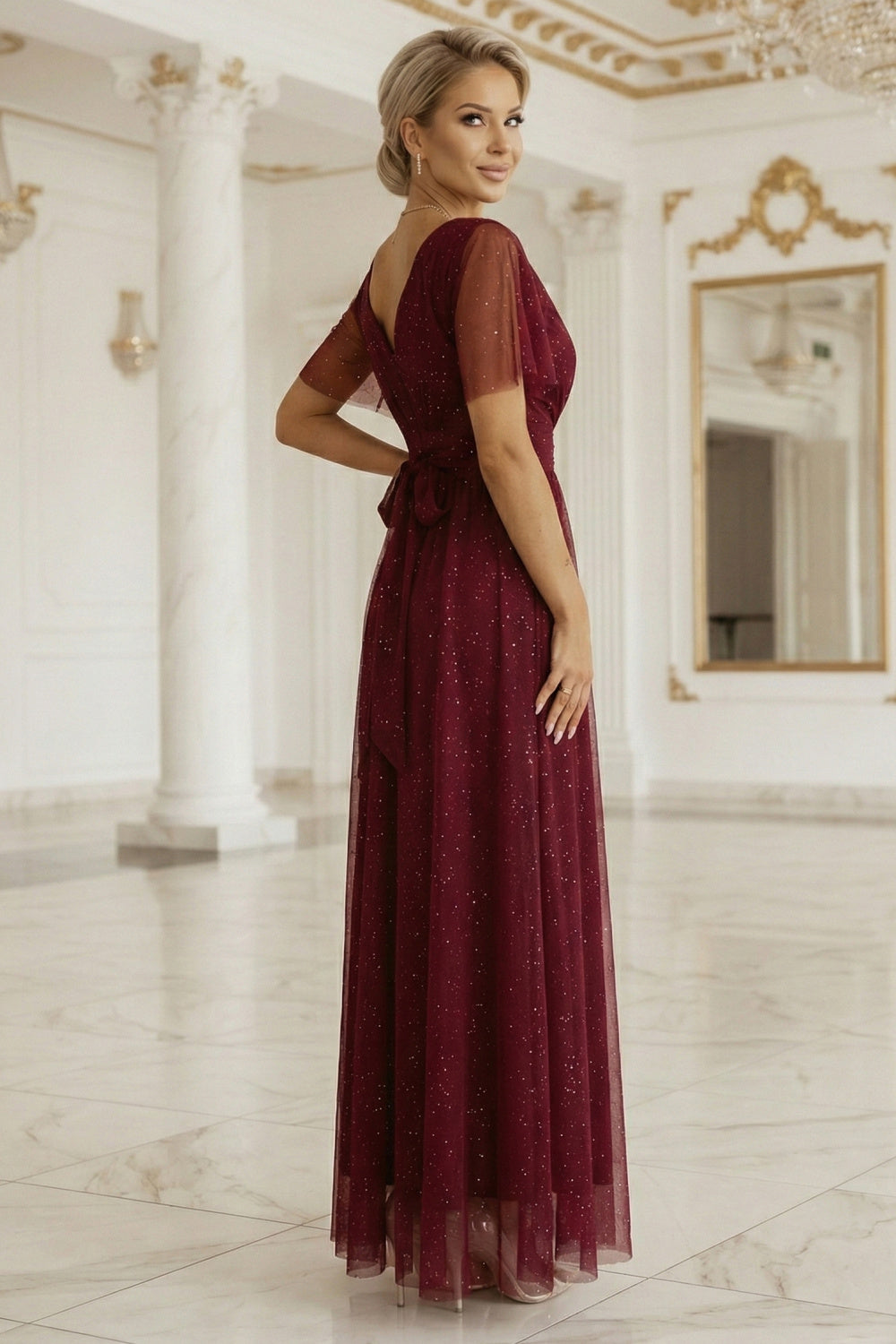 Robe femme Numoco Longue Longue — rouge