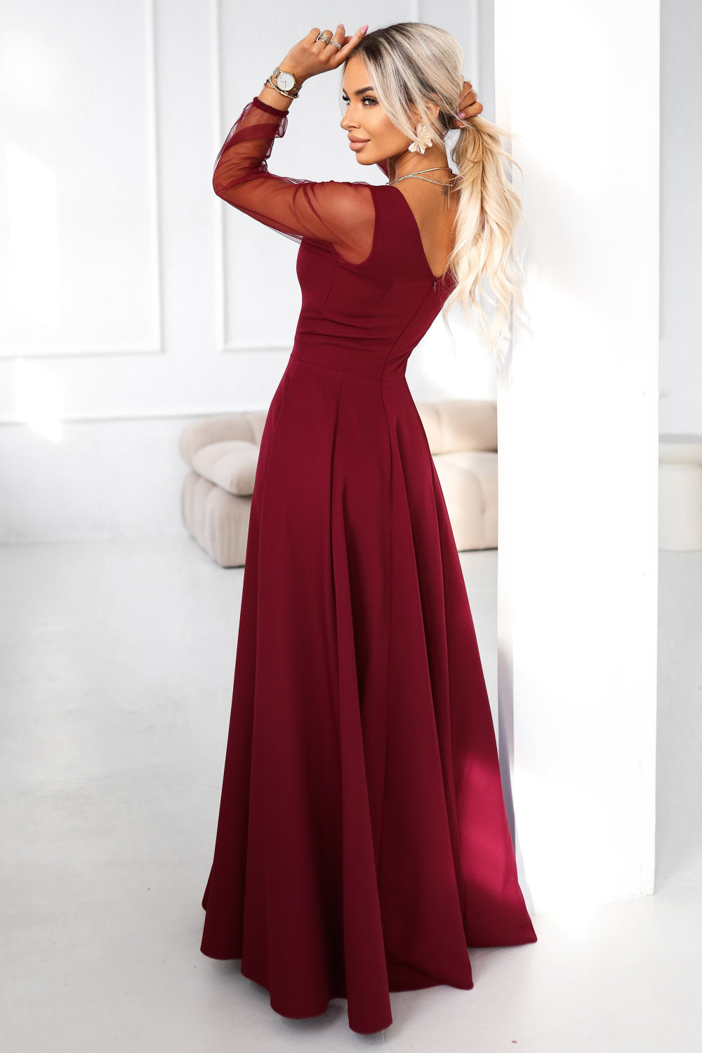 Robe femme Numoco Longue Longue — rouge