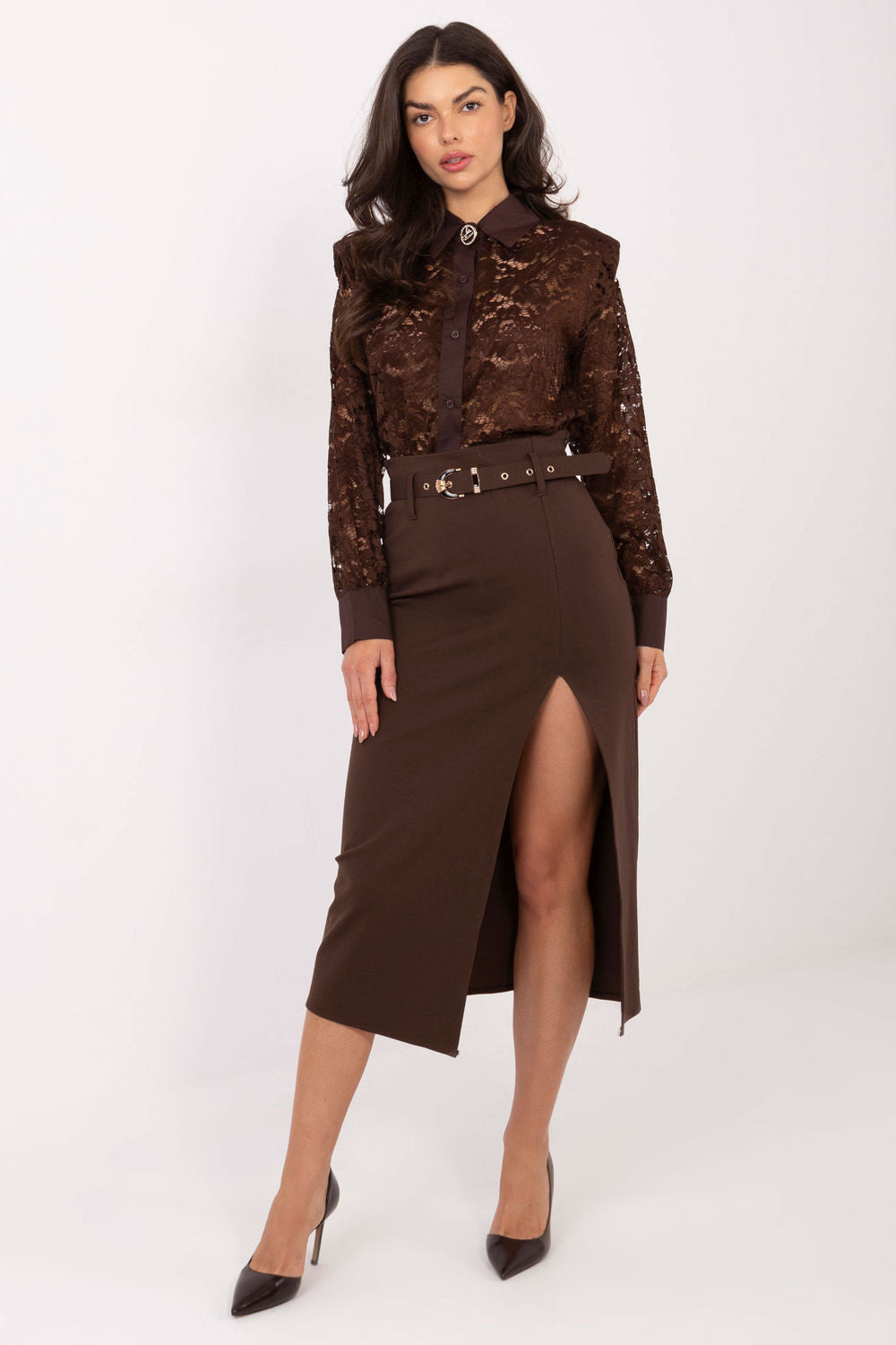 Jupe femme Rue Paris — brun
