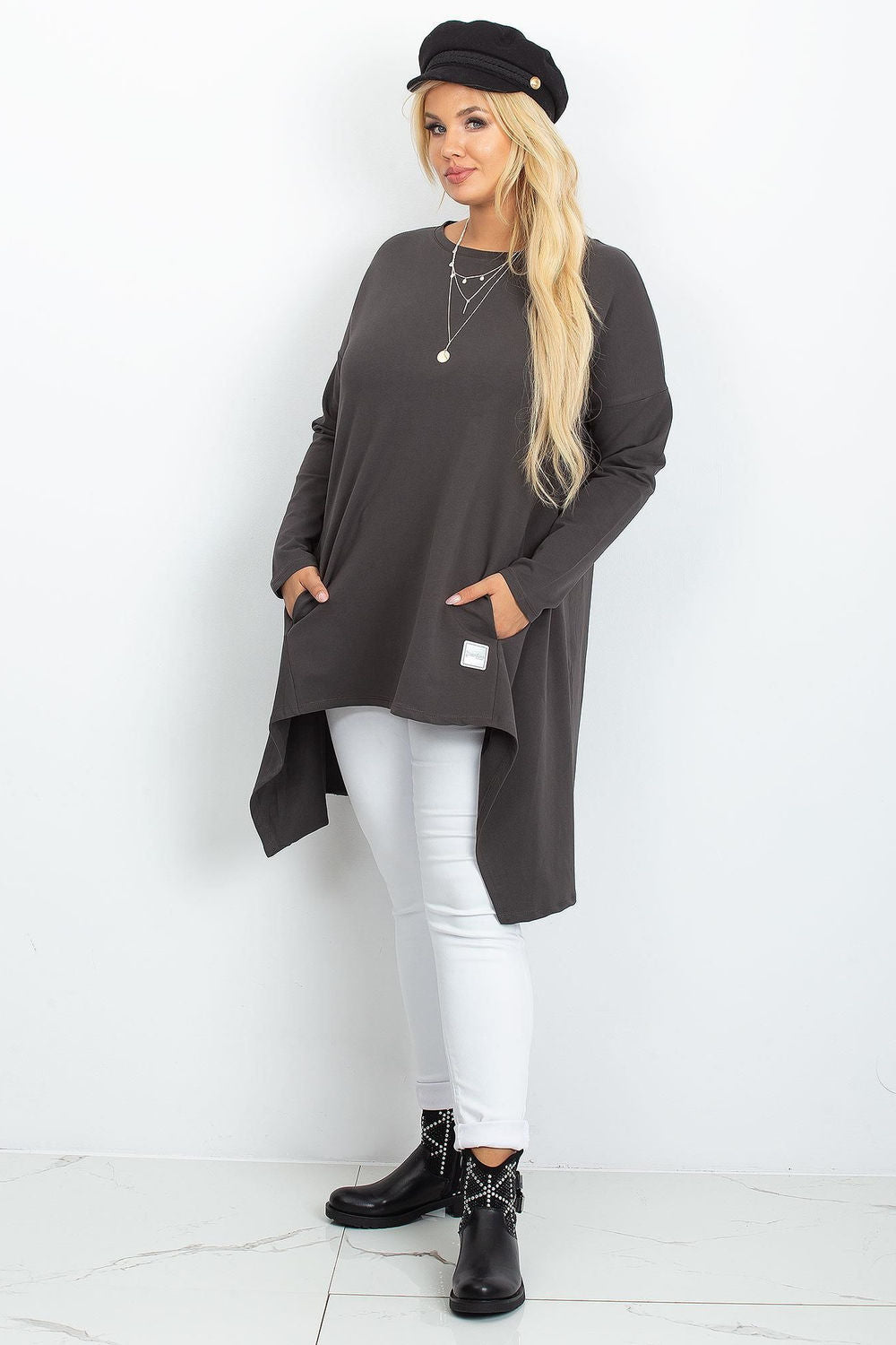 Tunique grande taille femme Relevance — gris