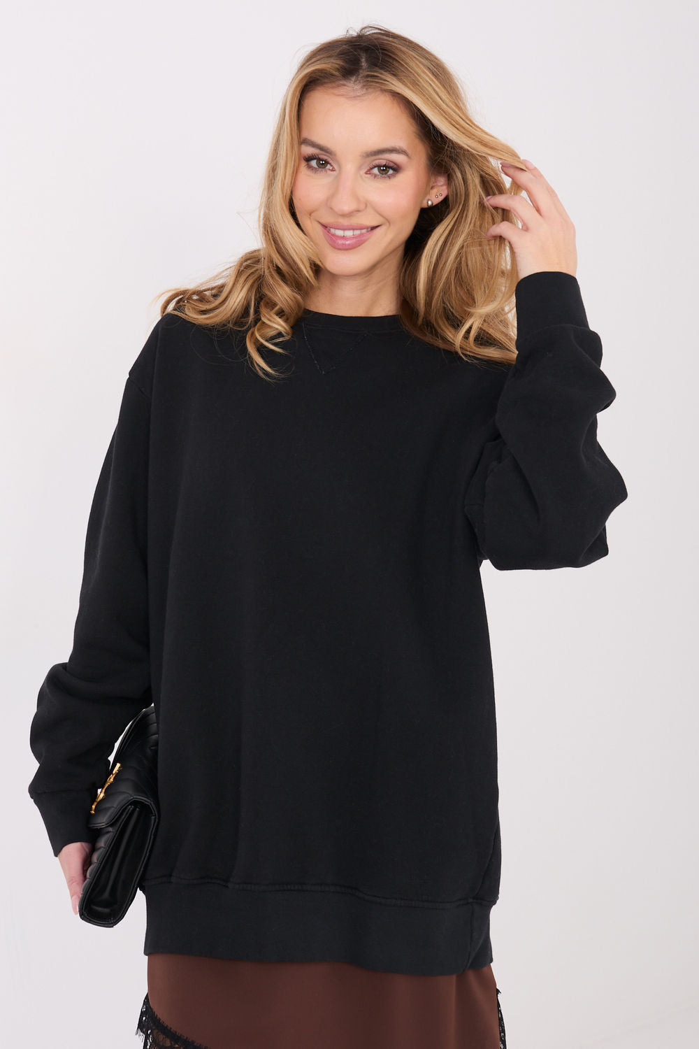 T-shirt femme Factory Price Sweatshirt Sweatshirt — noir