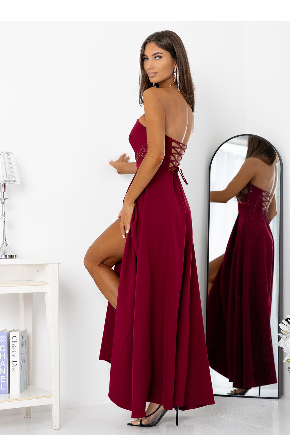 Robe femme With You Longue Longue — rouge