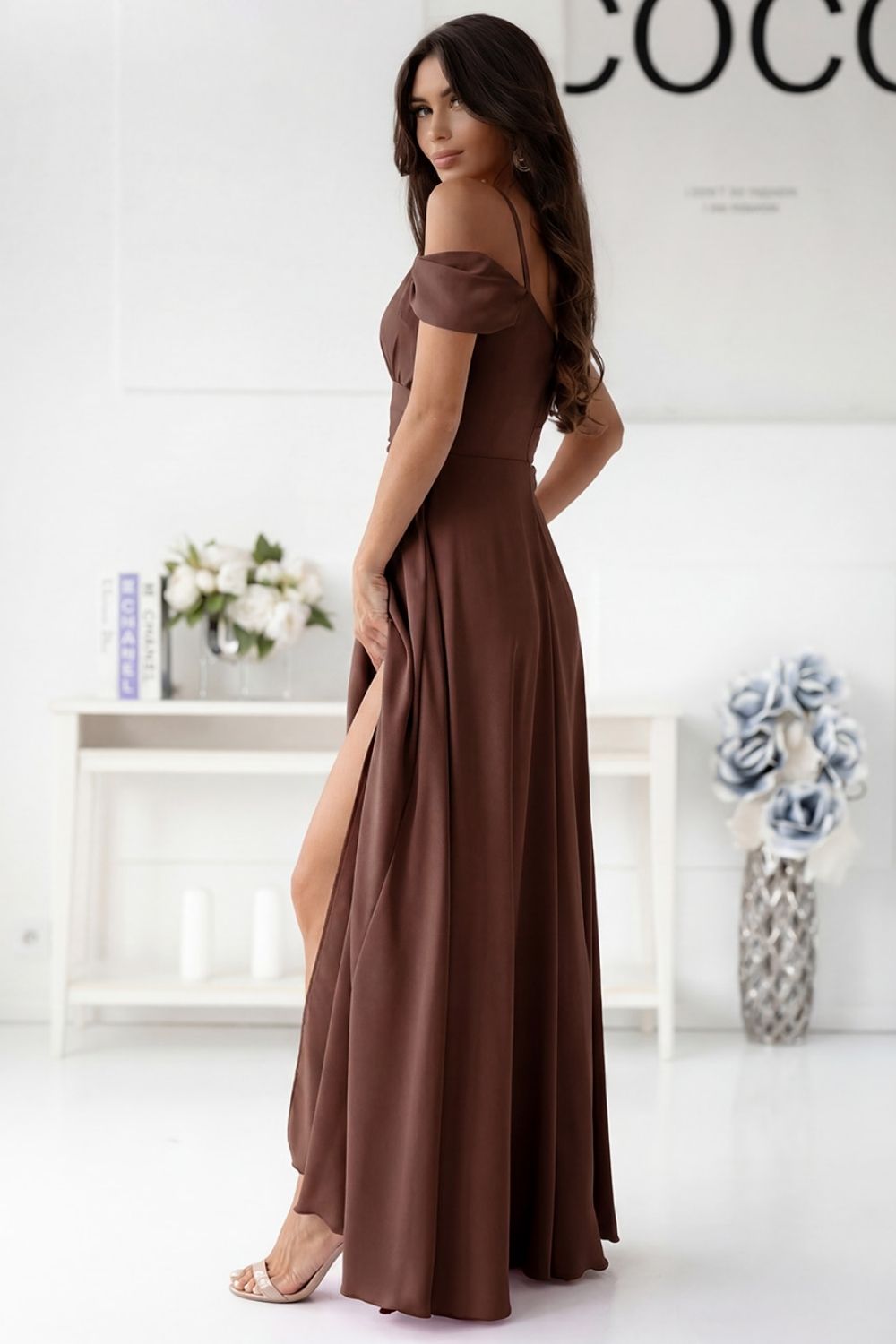 Robe femme With You Longue Longue — brun