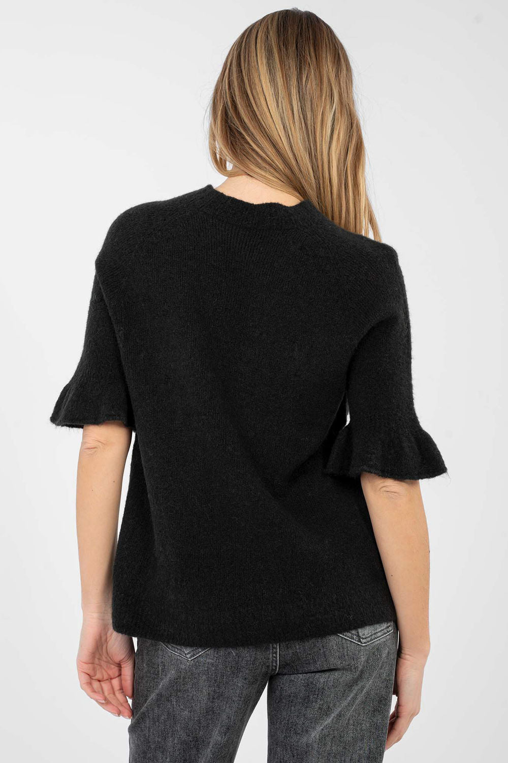 Pull femme Italy Moda Chandail Chandail — noir