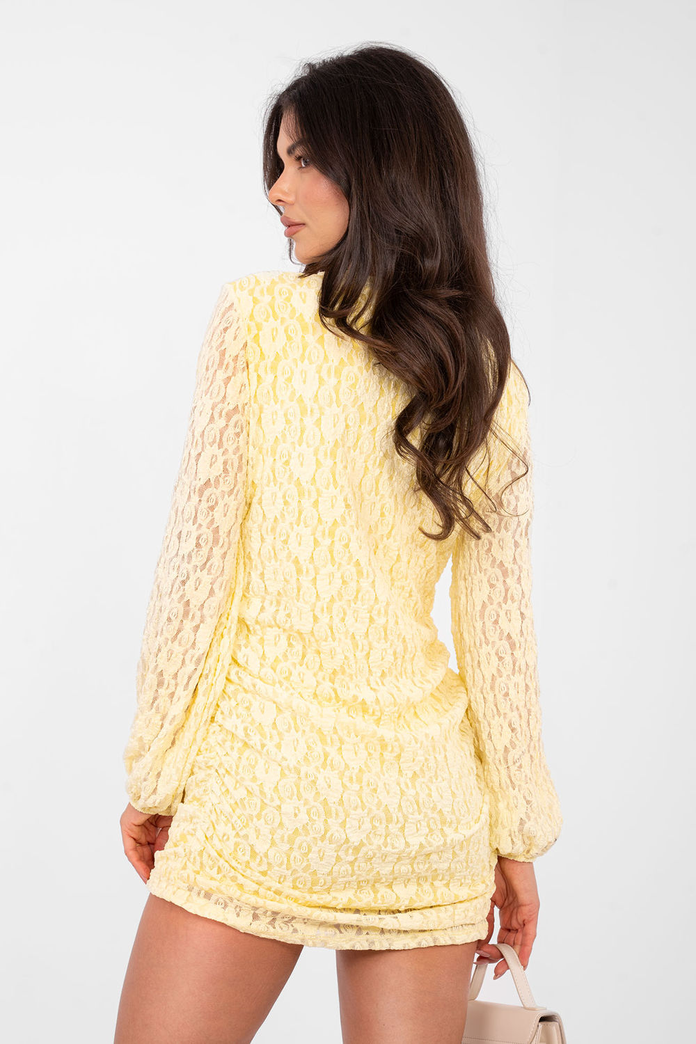 Robe femme Italy Moda Courte Courte — jaune