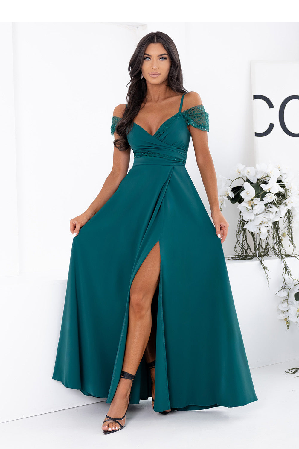 Robe femme With You Longue Longue — vert