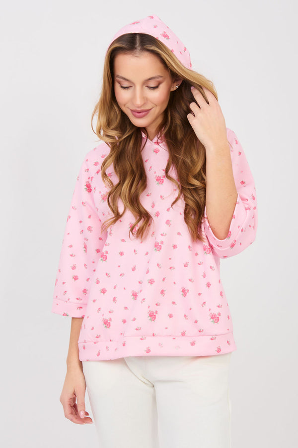 T-shirt femme Italy Moda Sweatshirt Sweatshirt — rosé