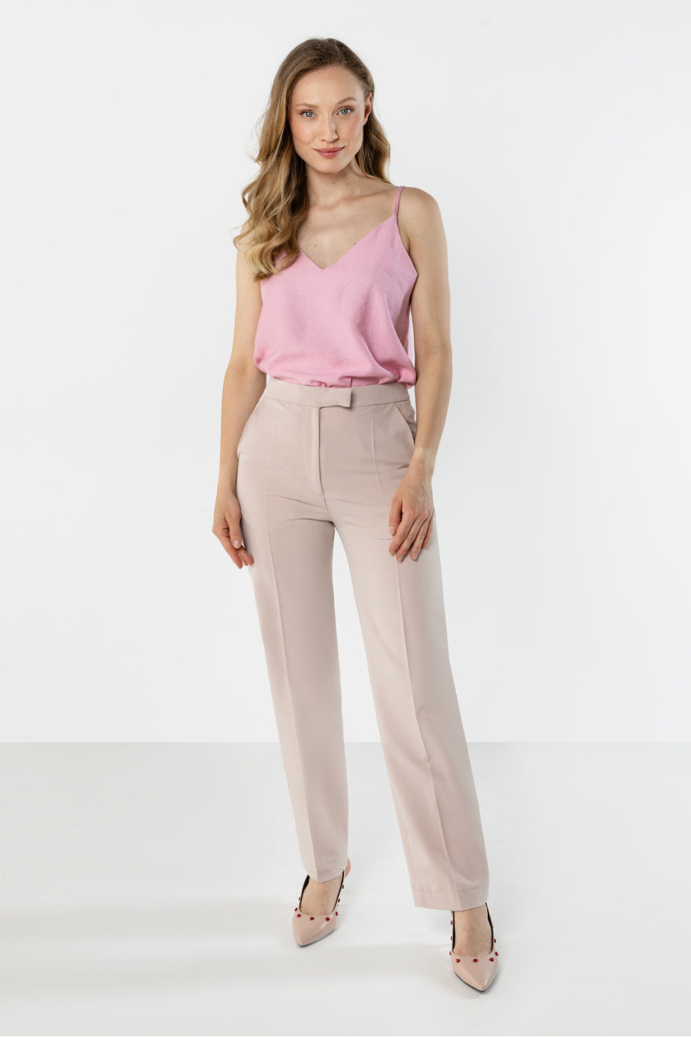 Chaussures à talons femme awama Pantalon Pantalon — beige