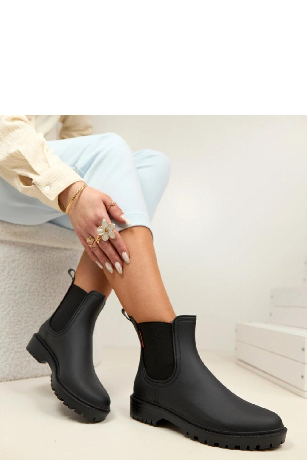 Bottes femme Solea En Caoutchouc En — noir
