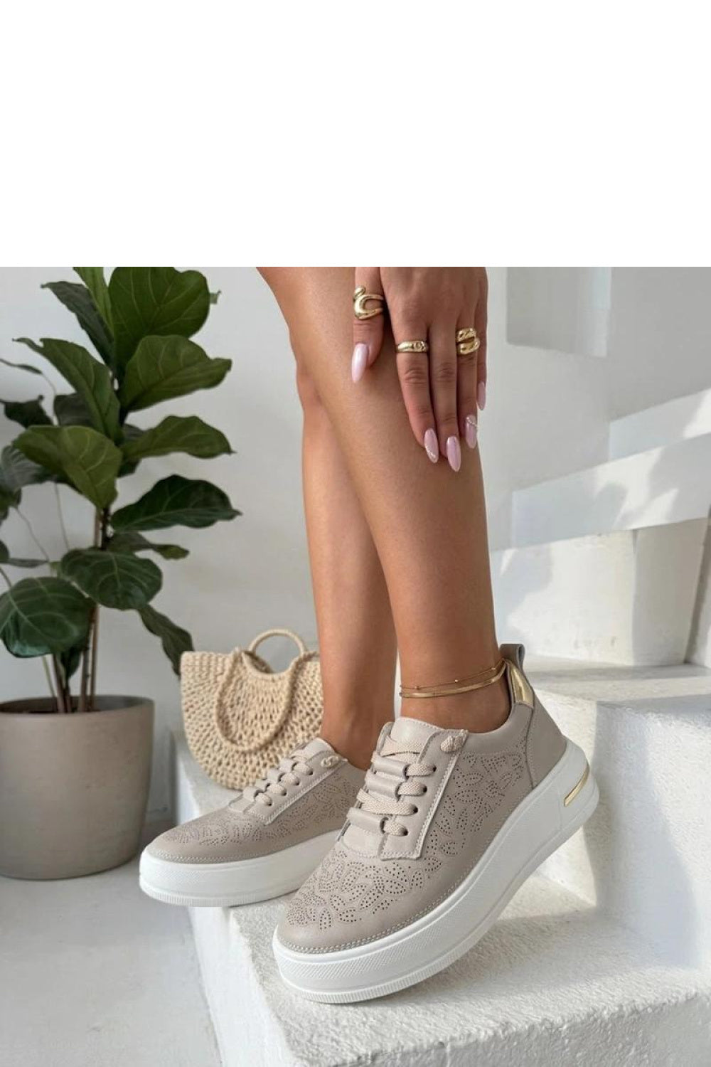 Baskets femme Solea À Plateforme À — beige