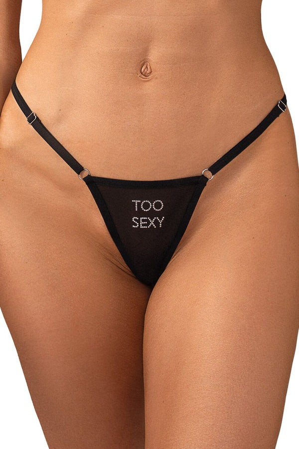 String femme Obsessive Strings Strings — noir