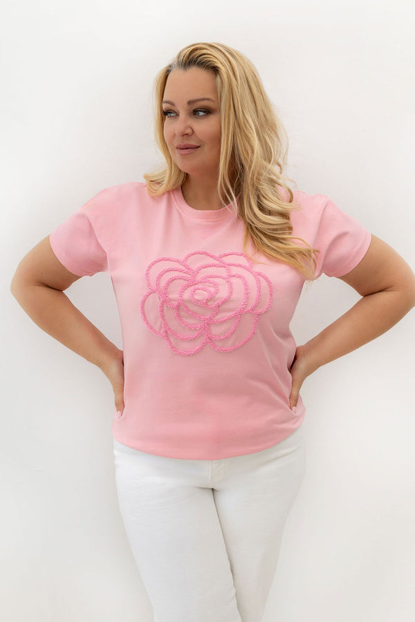 T-shirt femme Relevance Plus Size Plus — rosé