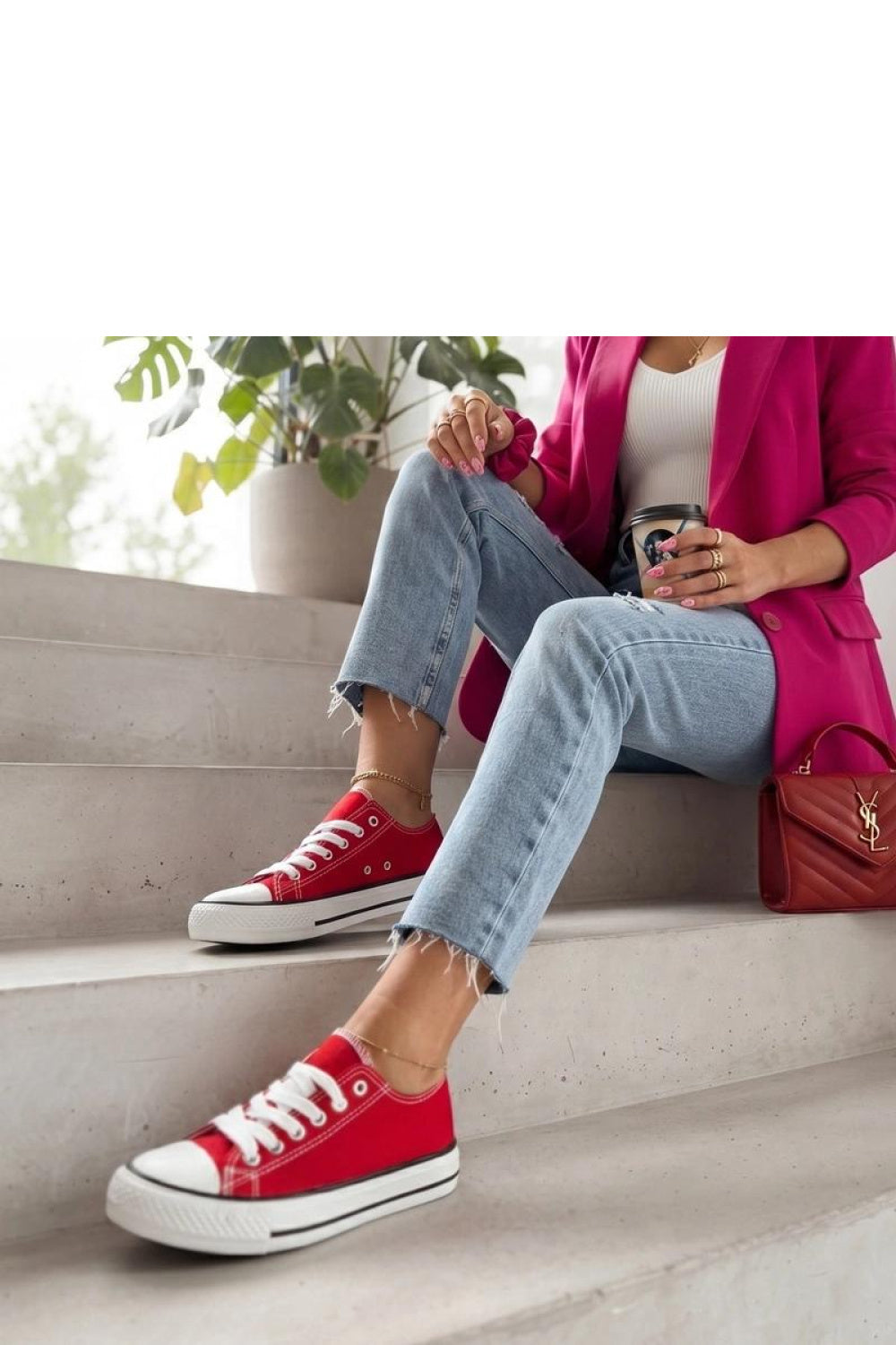 Baskets femme Solea — rouge