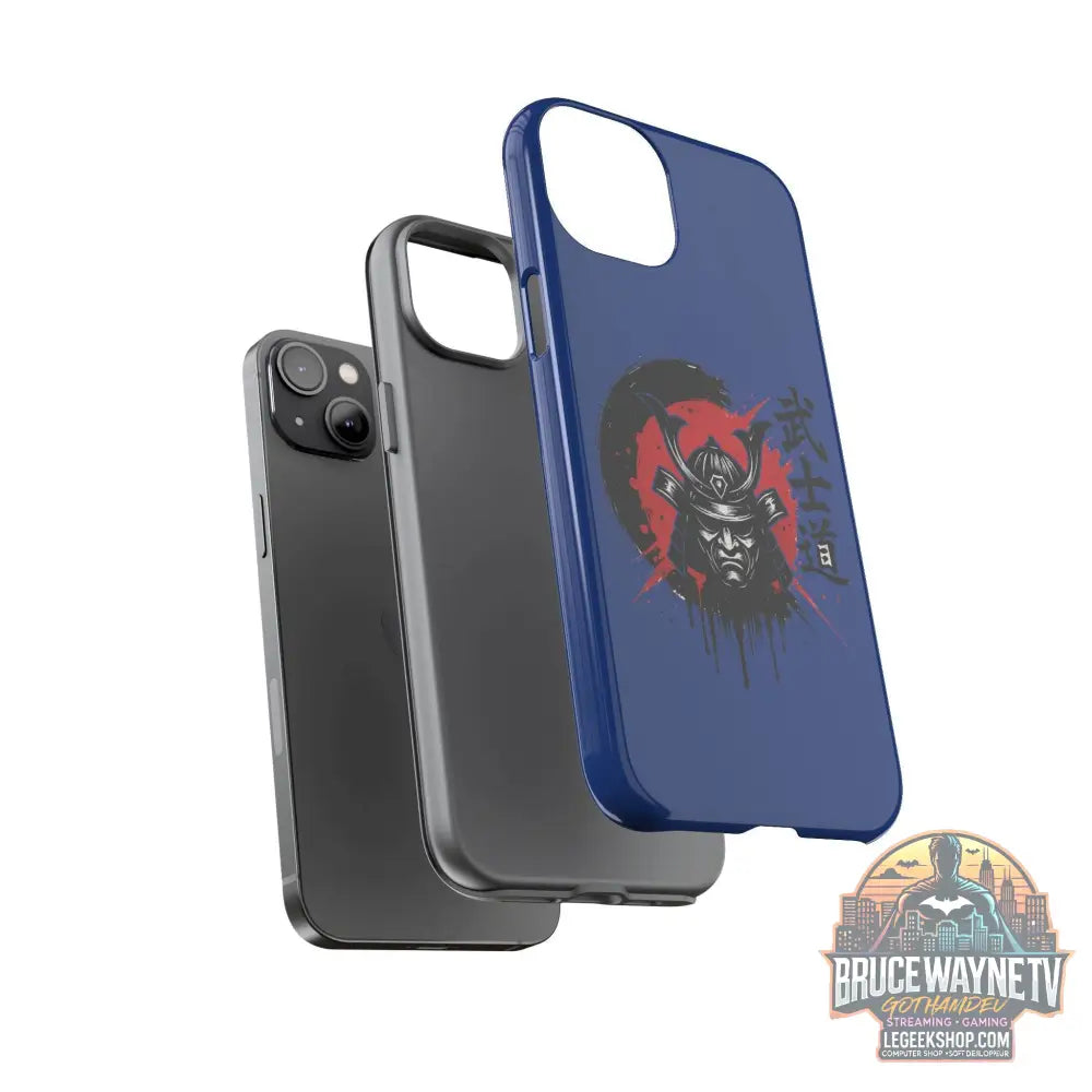 📱 samurai phone case Bleue foncé – coque renforcée iPhone 📱 - Phone Case