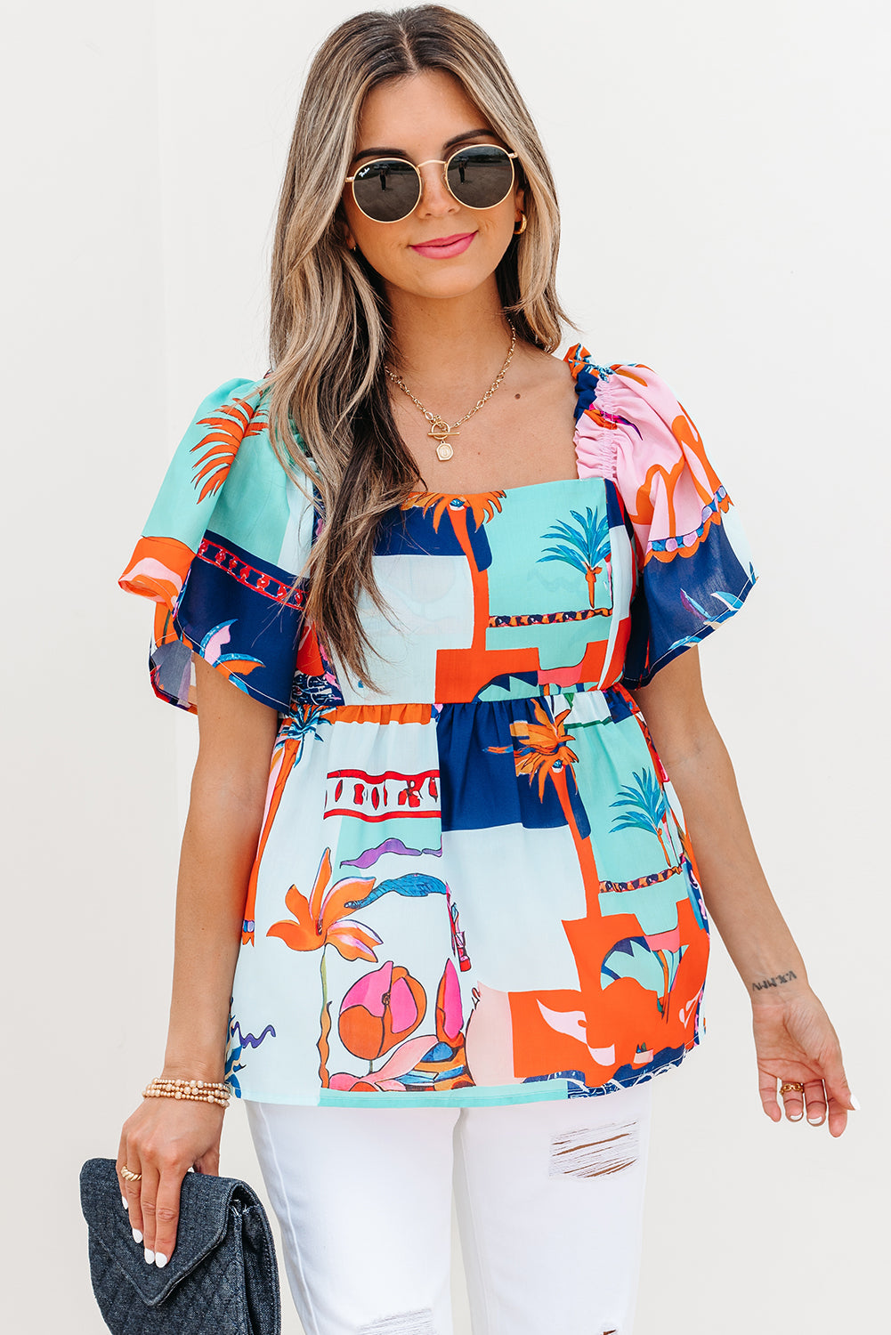 Blouse femme — bleu ciel