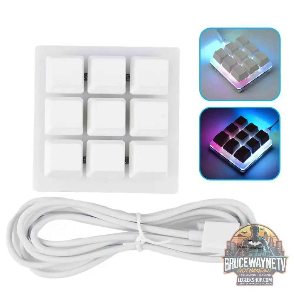 🎮 Mini Clavier Mécanique Programmable SayoDevice – USB | 2 à 24 Touches Macro - 9 Keys White / China - clavier