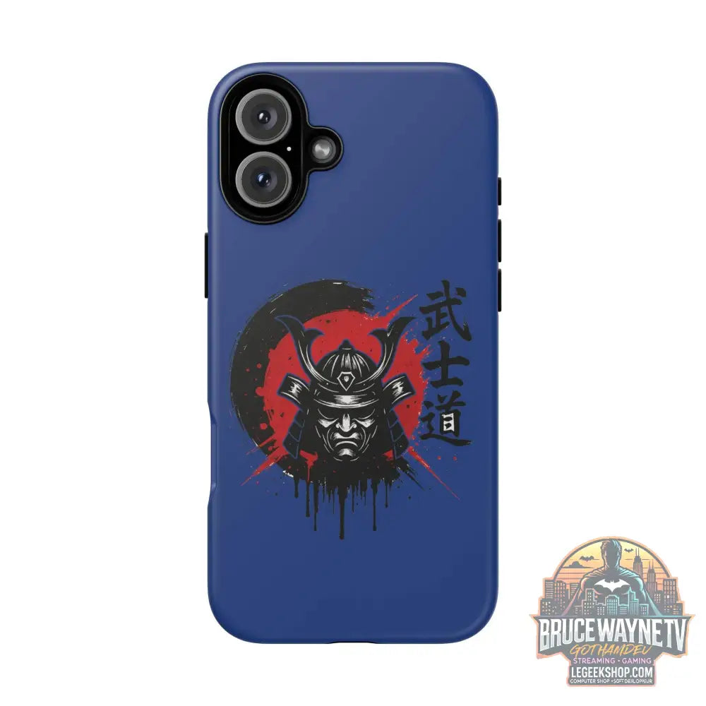 📱 samurai phone case Bleue foncé – coque renforcée iPhone 📱 - iPhone 16 Plus / Matte - Phone Case