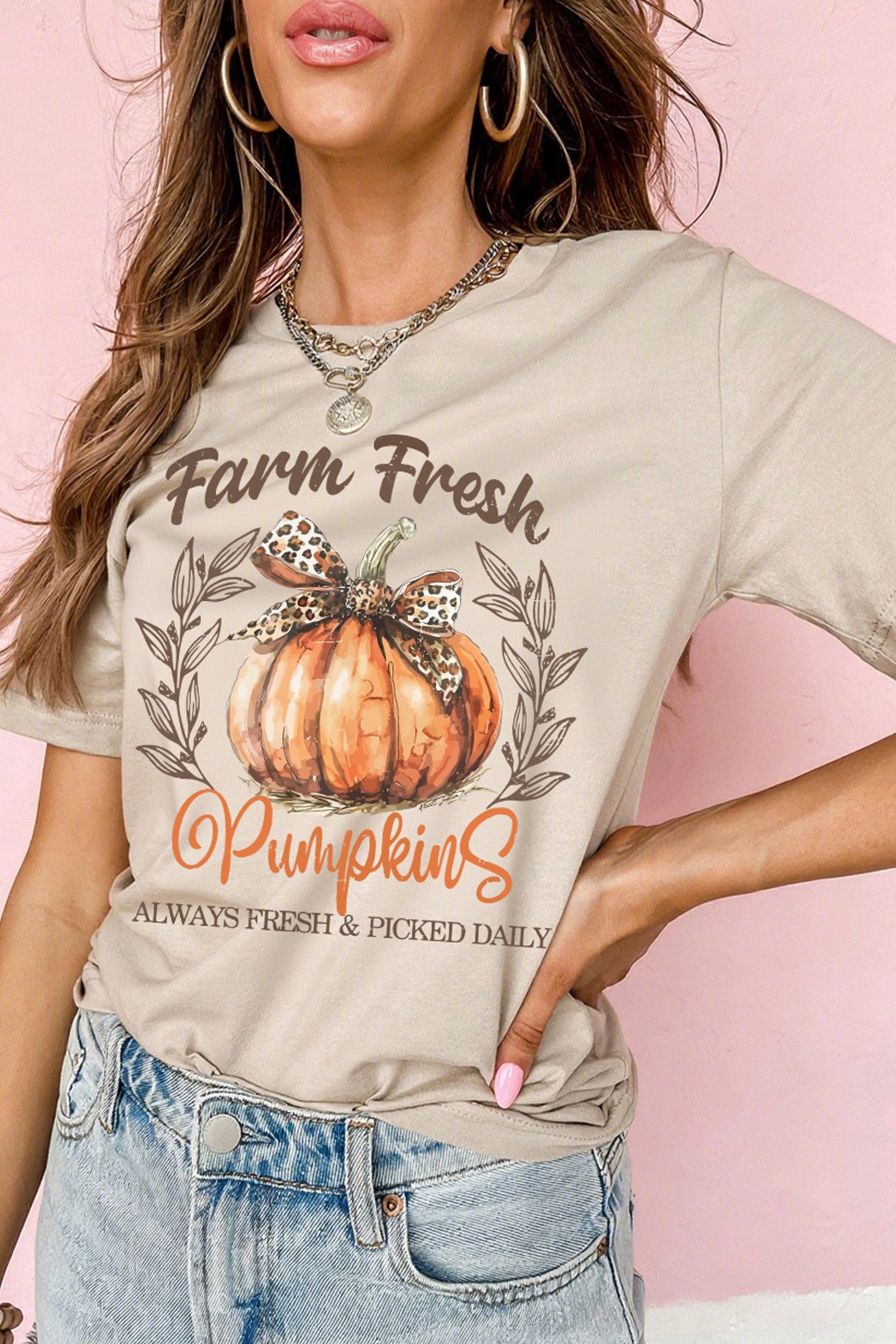 T-shirt femme graphique — kaki