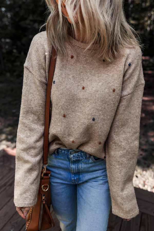Pull femme épaules tombantes — gris