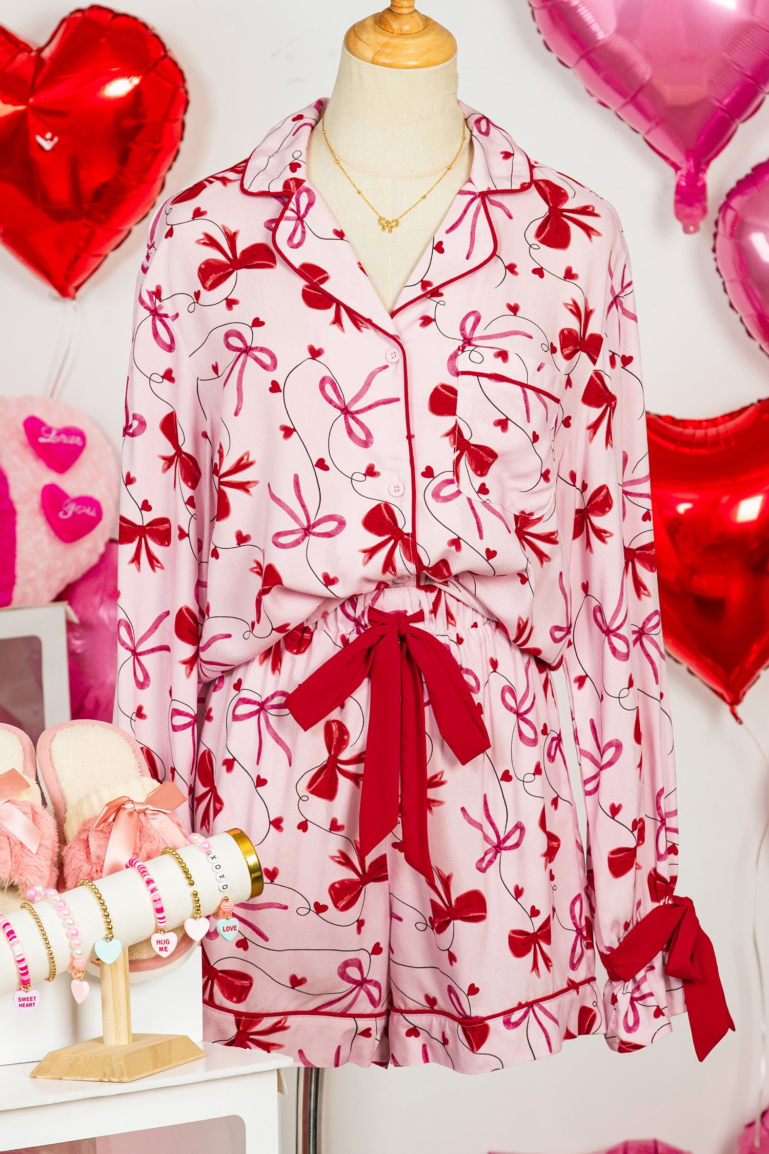 Ensemble femme manches longues — rouge