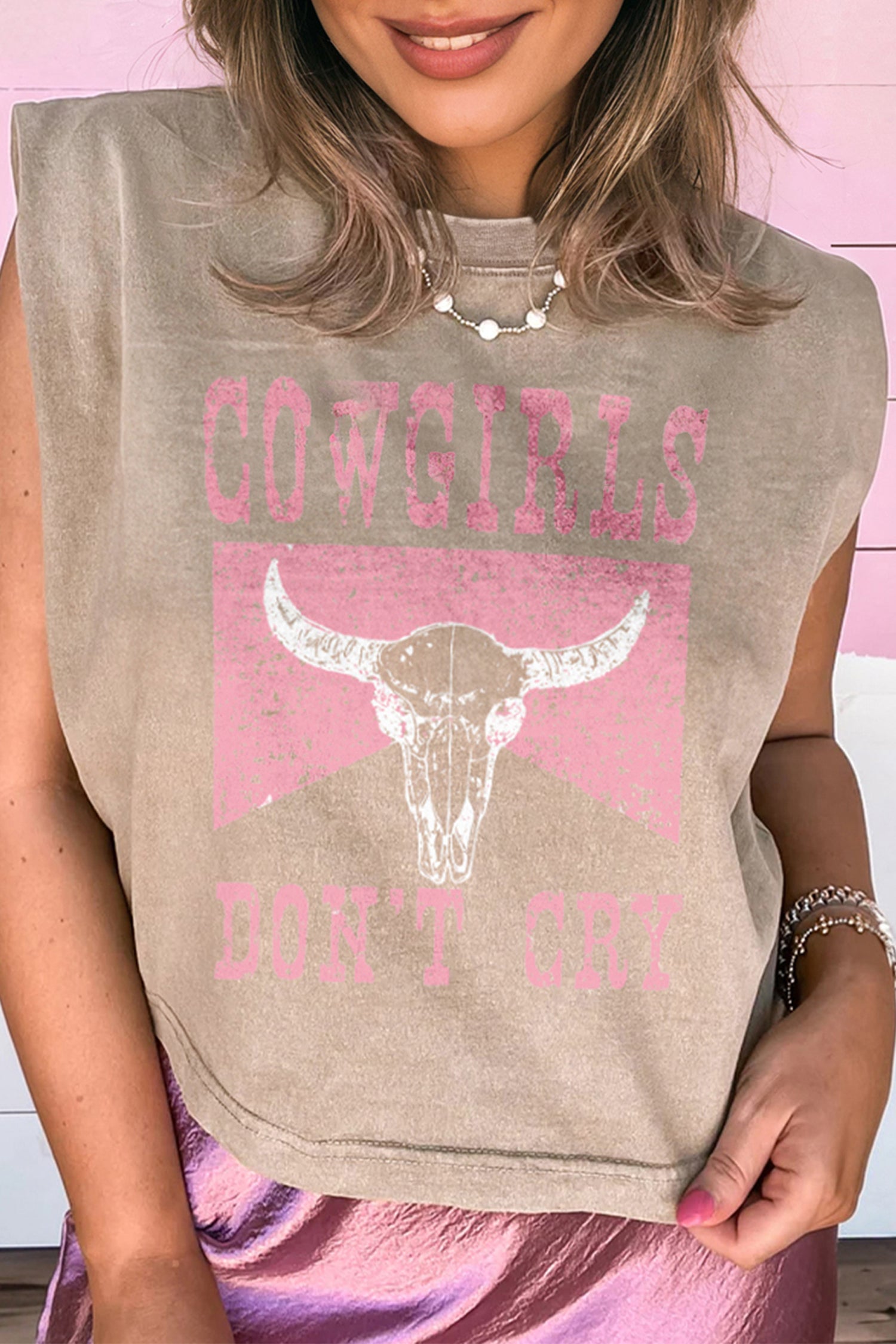 Débardeur femme graphique — gris