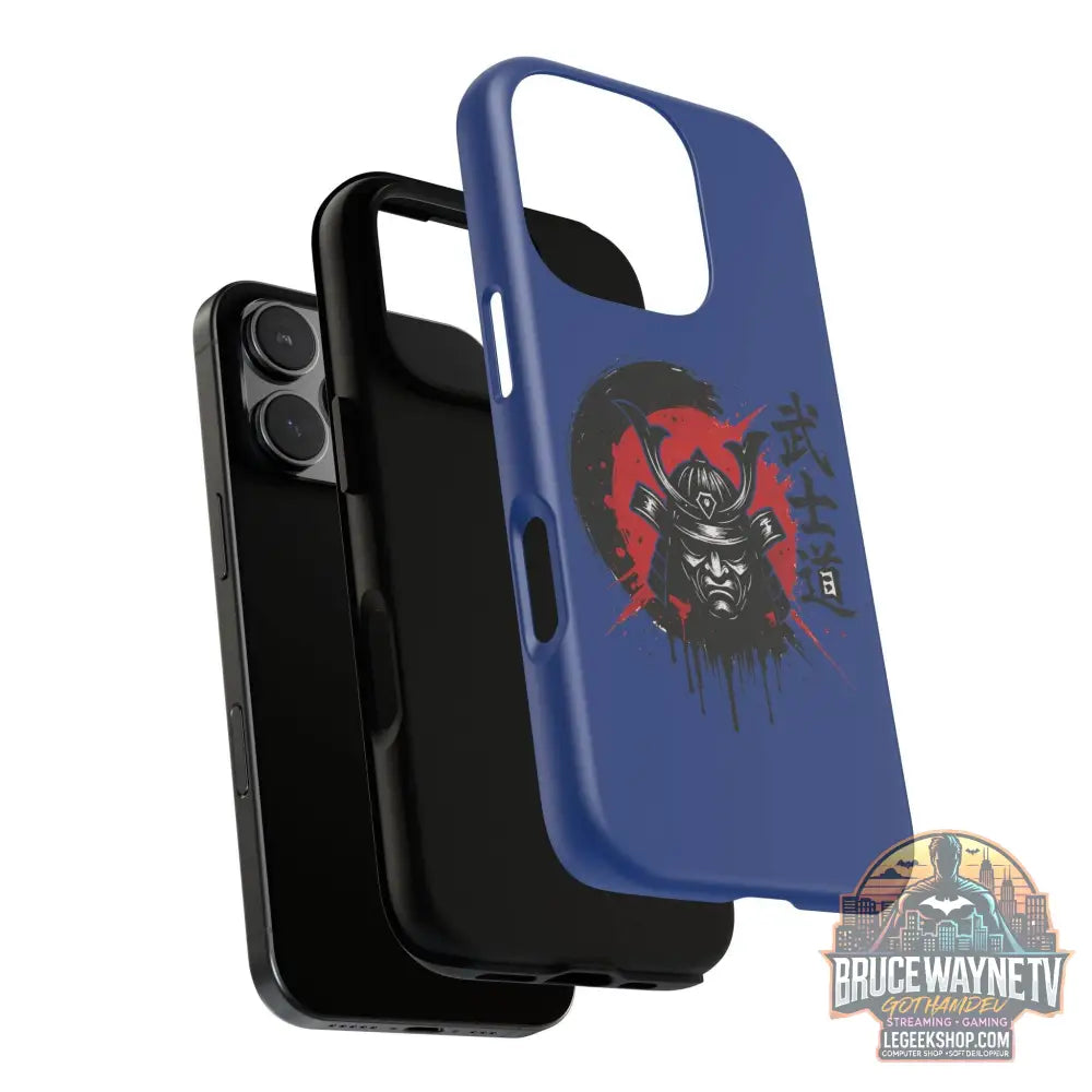 📱 samurai phone case Bleue foncé – coque renforcée iPhone 📱 - Phone Case