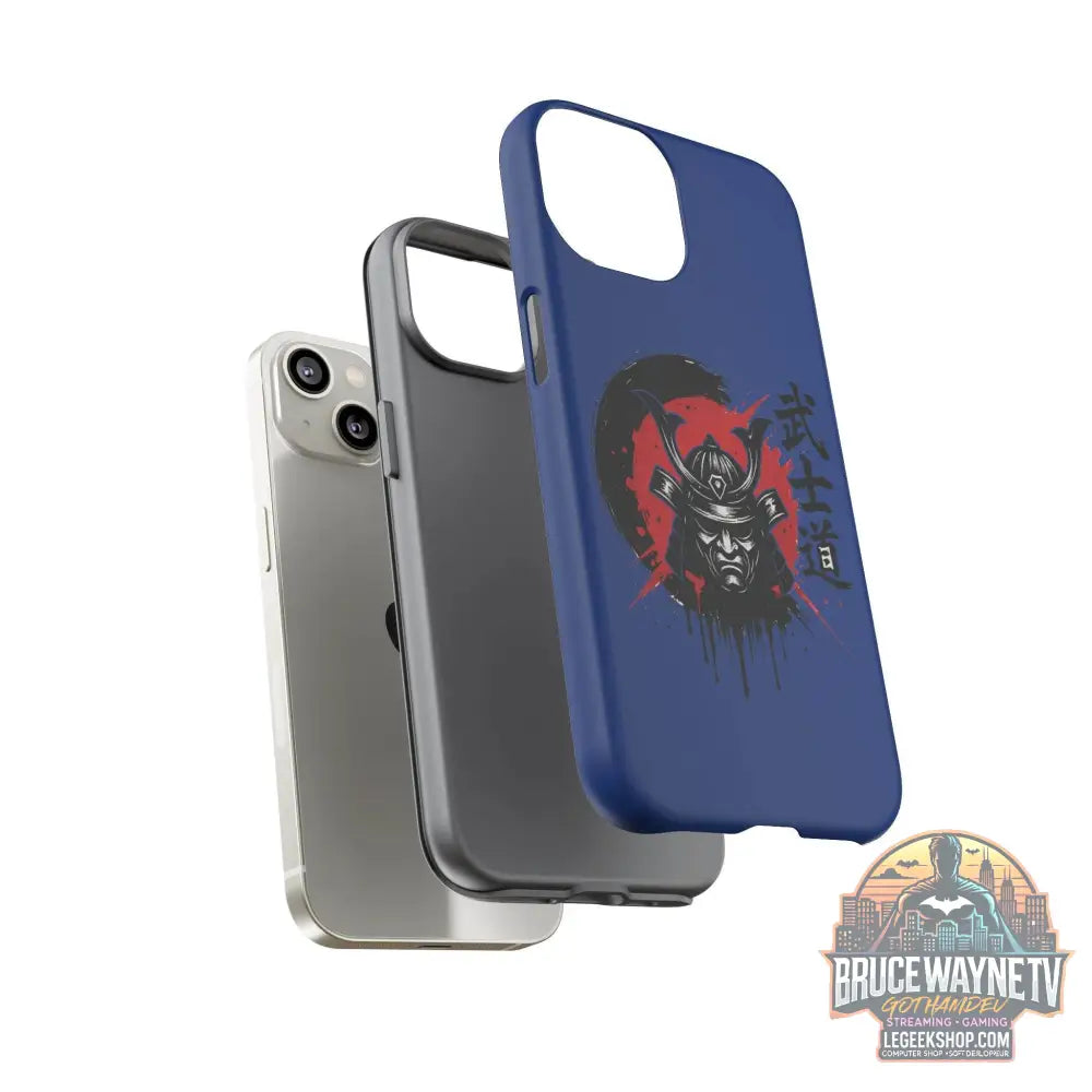 📱 samurai phone case Bleue foncé – coque renforcée iPhone 📱 - Phone Case