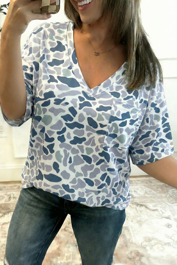 T-shirt femme camouflage
