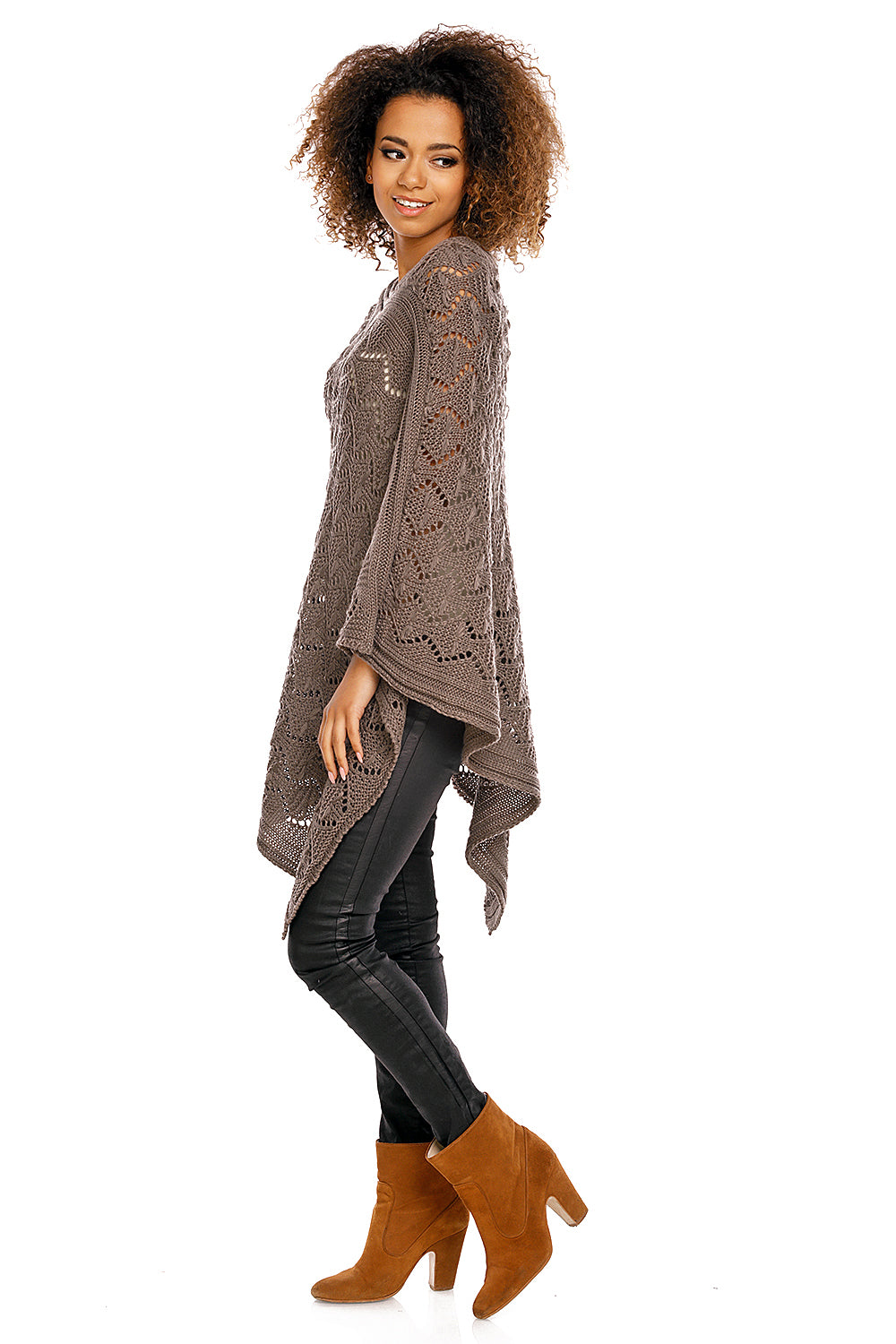 Poncho femme PeeKaBoo — brun