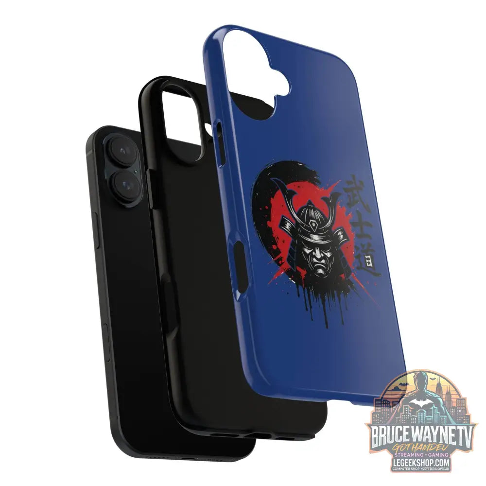 📱 samurai phone case Bleue foncé – coque renforcée iPhone 📱 - Phone Case