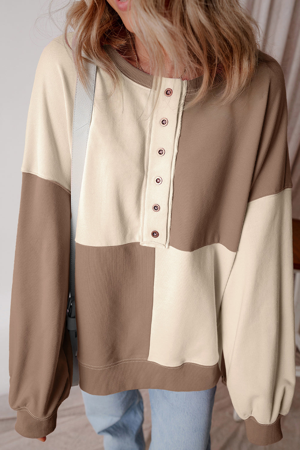 Sweat femme colorblock