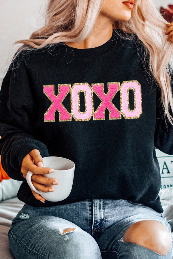 Sweat femme épaules tombantes — noir