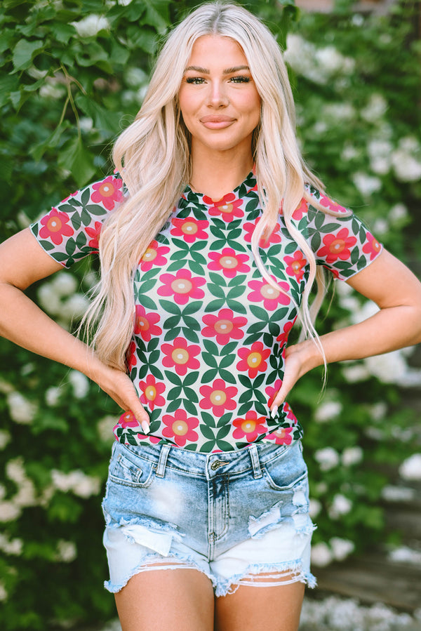 T-shirt femme floral