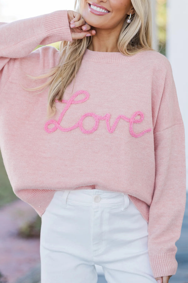Pull femme graphique — rose
