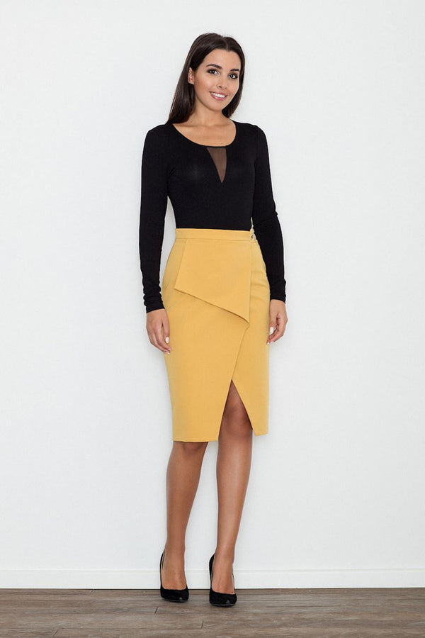 Jupe femme Figl Classique Classique — jaune