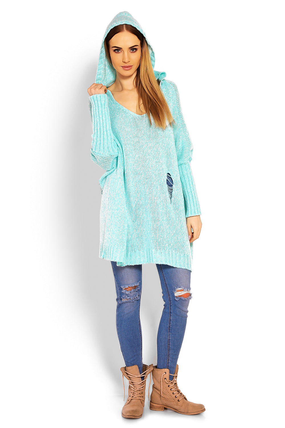 Pull femme PeeKaBoo Chandail Long Chandail — vert