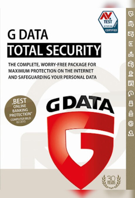 G Data Total Security (PC, Android, Mac, iOS) - 3 Devices 1 Year - G Data Key - GLOBAL