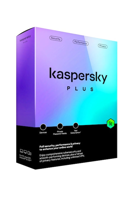 Kaspersky Plus 2024 (1 Device, 2 Years) - Kaspersky Key - EUROPE