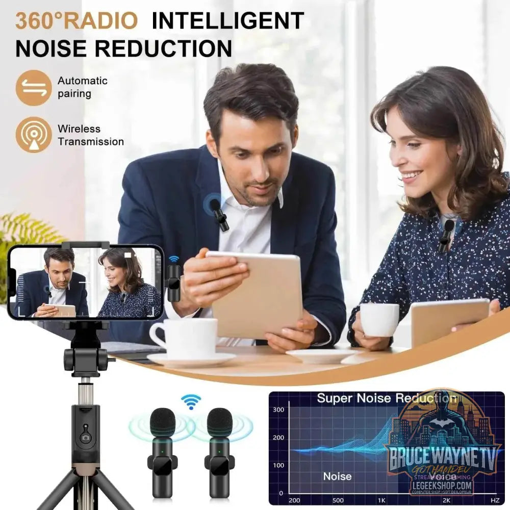 🎮 Microphone Lavalier Sans Fil Mini - Enregistrement Audio-vidéo 🎮 - Legeekshop