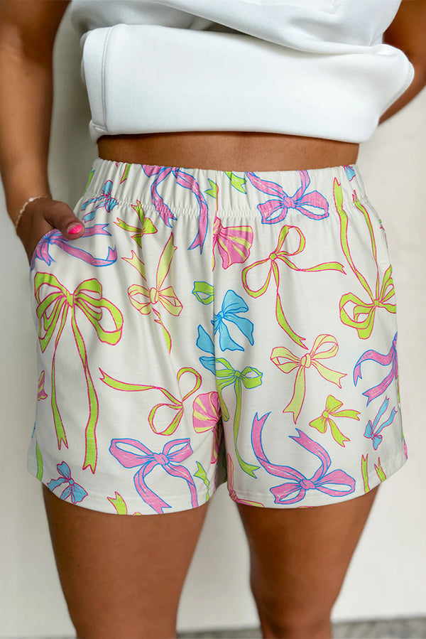 Short femme casual — blanc