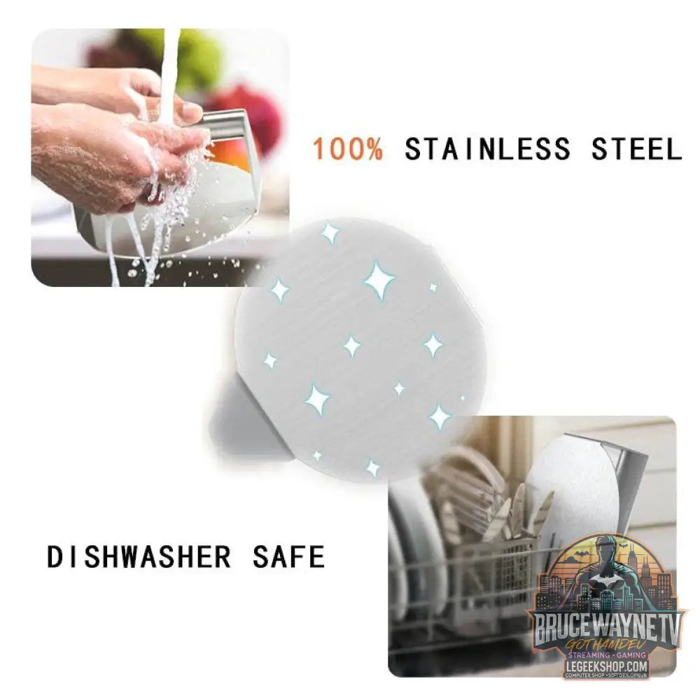 Presse à Hamburgers Acier Inox – Moule Circulaire Antiadhésif – Cuisine Maison - Legeekshop