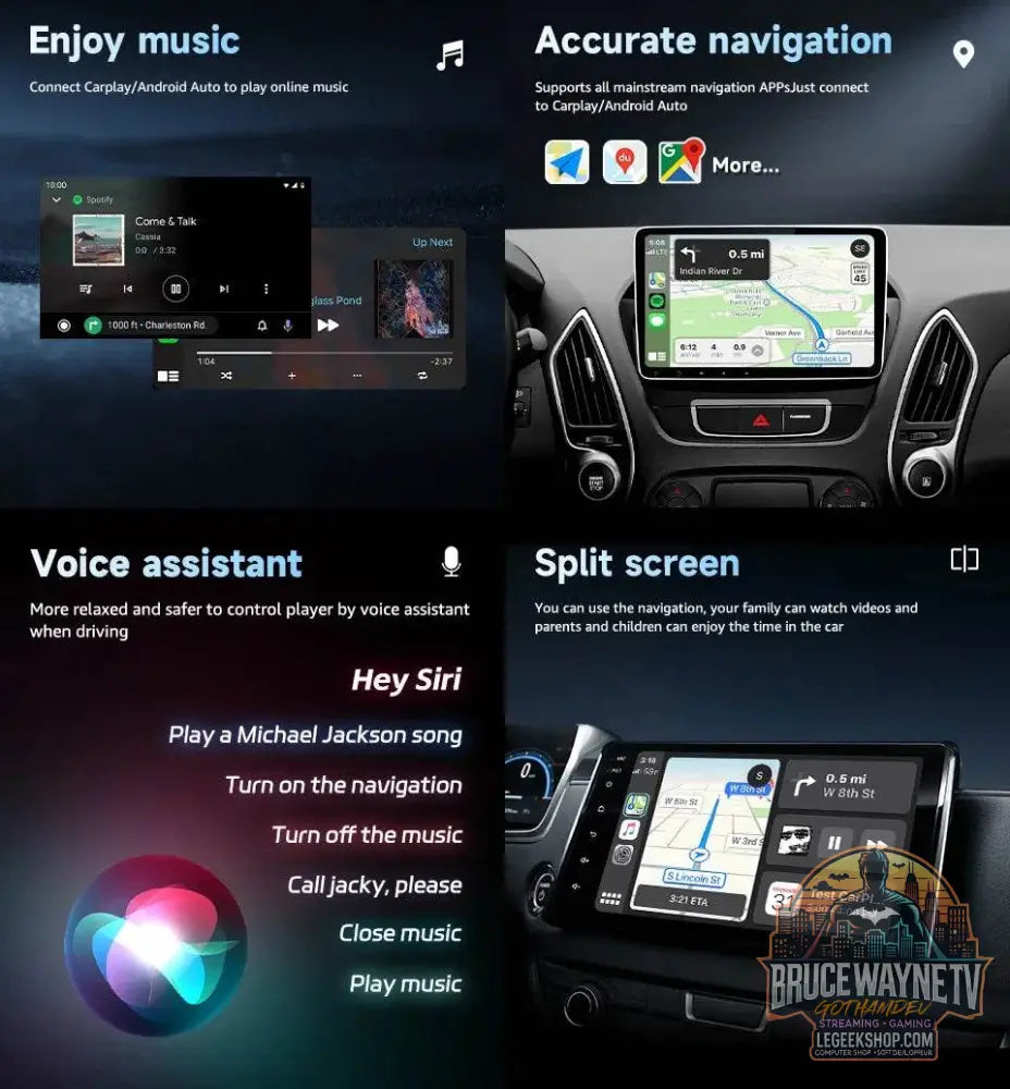 🚗 Adaptateur Auto CarPlay & Android Auto Sans Fil | Plug & Play 🔄 - Legeekshop