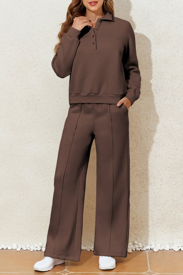 Pantalon femme taille haute, uni — marron